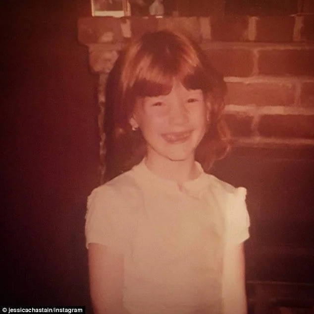 Jessica Chastain childhood photo one at dailymail.co,uk