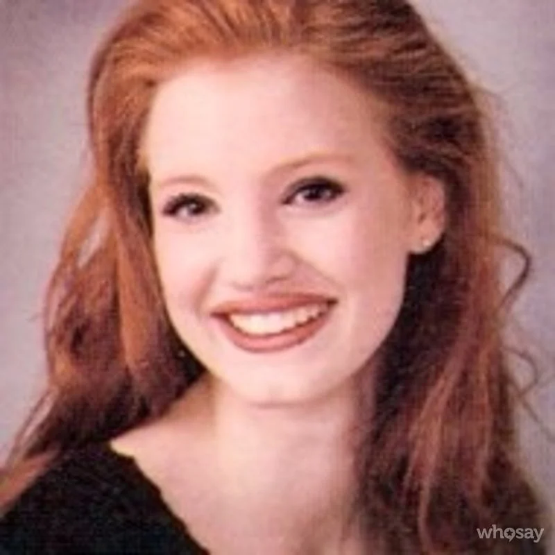 Jessica Chastain yearbook photo one at eonline.com at eonline.com